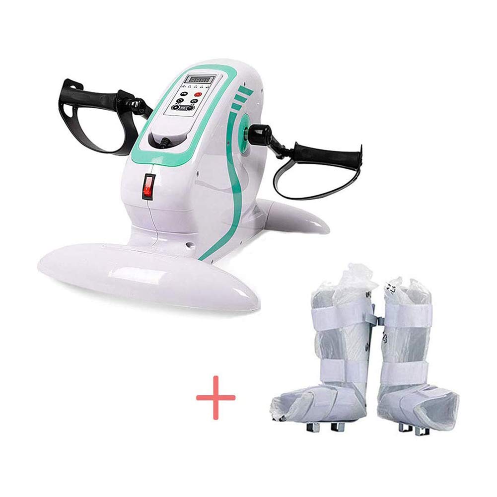 CANDYANA Bicicleta De Ejercicio Motorizada/Bicicleta - Ejercitador De Pedal Eléctrico con Soporte Protector De Pierna -Entrenador De Rehabilitación para Personas Mayores