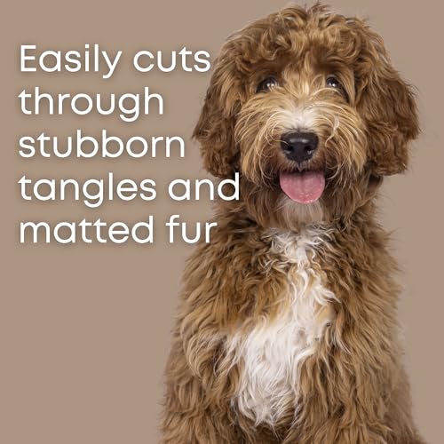 Dematting Comb for Dogs - Serrated Mat Remover for Curly Coats
