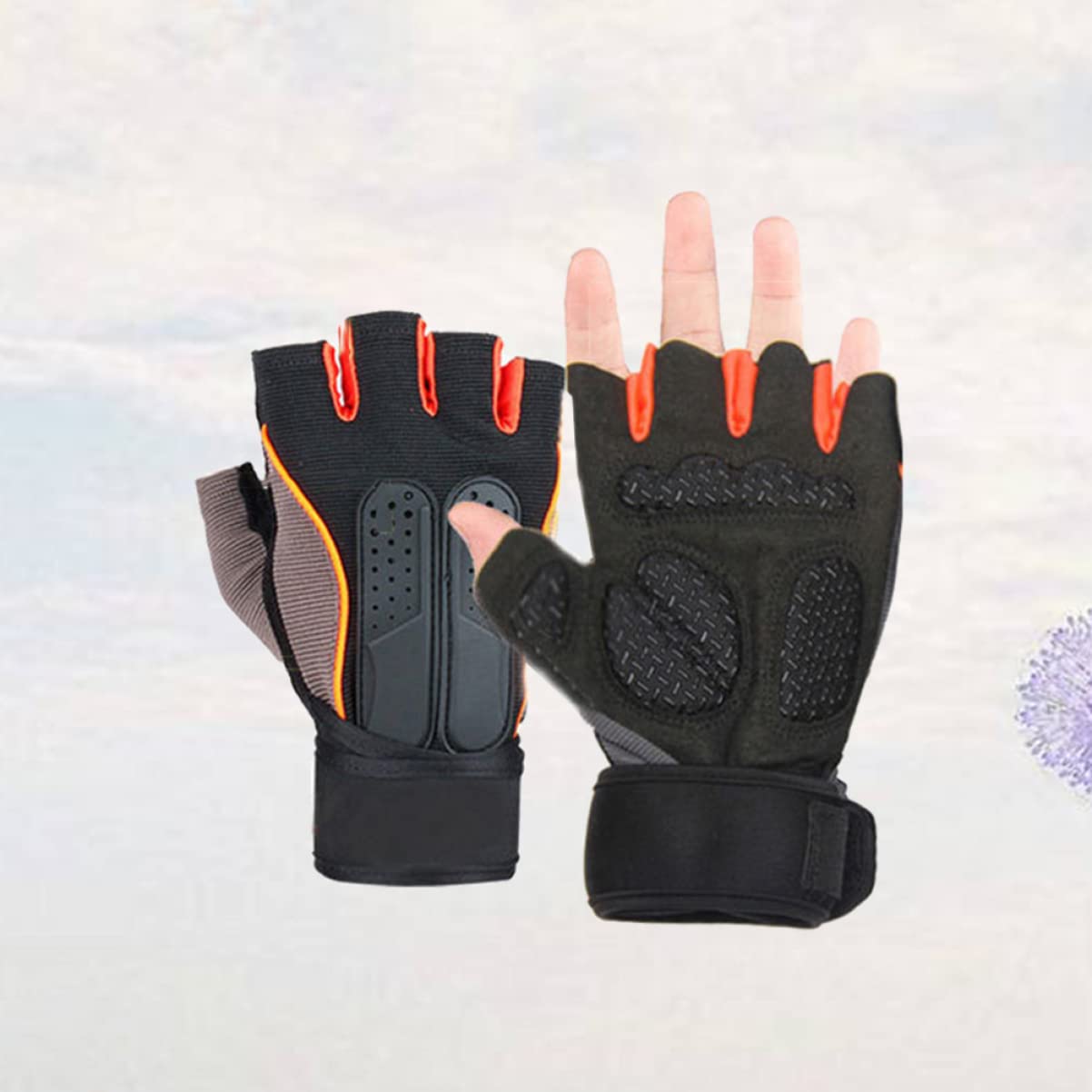 Toddmomy 3pares Guantes De Entrenamiento Al Aire Antideslizantes para Deportes Guantes De Media Dedos para Levantamiento De Pesas Soporte De Muñeca Diseño Transpirable y Absorbente De
