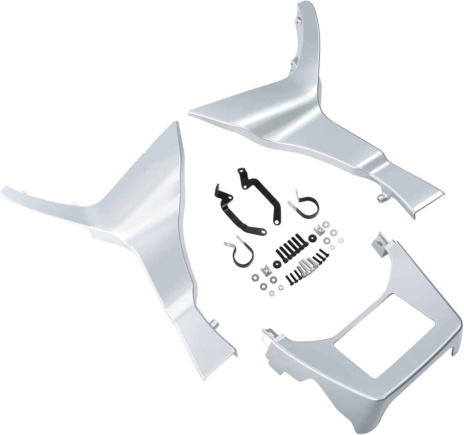 HR3 Barracuda Silver Fairing Spoiler Cover Fit for 2019 CVO Road Glide FLTRXSECompatible with 2017-2023 Harley Road Glide FLTRX FLTRXS FLTRXST FLTRXSE Models