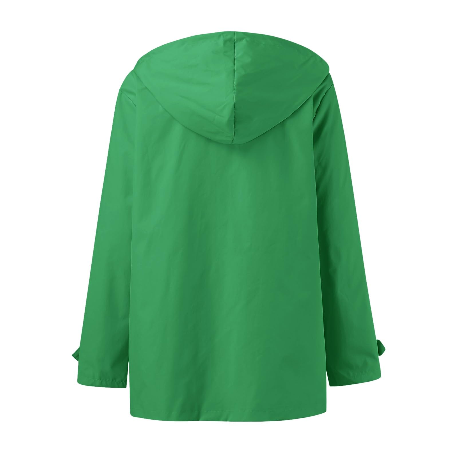 Generisch 2026 Sudadera con capucha para mujer, impermeable con bolsillos, chaqueta con cremallera, chaqueta para entrenamiento al aire libre, chaqueta de lluvia para deporte y ocio (verde, XXXL)
