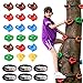 SEKKVY 18 Ninja Tree Climbing Holds and 6 Sturdy Ratchet Straps for Kids Tree Climbing, Large Climbing Rocks for Outdoor Ninja Warrior Obstacle Course Training