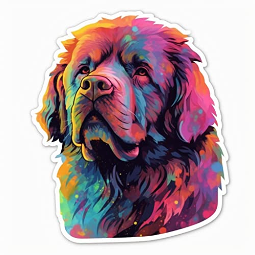 Image of Yoonek Graphics Newfoundland Dog Vinyl Decal Sticker for Car, Laptop, Tumbler, More. #009738-6