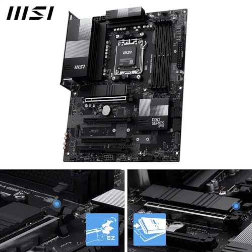 MSI PRO B850-V EVO WiFi Motherboard, ATX - Supports AMD Ryzen 9000/8000 / 7000 Processors, AM5 - DDR5 Memory Boost (up to 8200+ MT/s OC), PCIe 5.0 x16, M.2 Gen5, Wi-Fi 7, 5G LAN - image 3