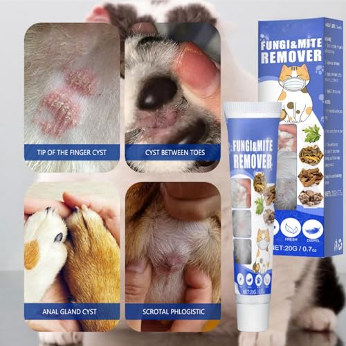 Milbenentferner, Milbenentfernungscreme, Haustier-Juckreiz-Behandlung, Milben-Behandlung für Hunde, Milbenentferner für Hunde, gegen Juckreiz und Milben, 3 Stück