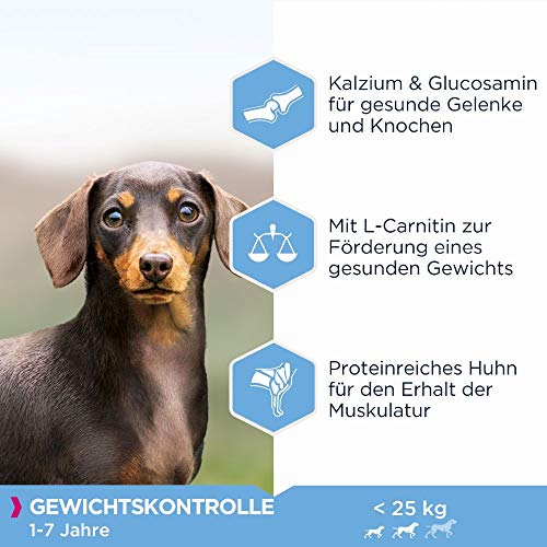 Eukanuba Daily Care Weight Control für kleine & mittelgroße Rassen - Fettarmes Hundefutter zum Gewichtserhalt oder Diät bei Übergewicht, 2,3 kg