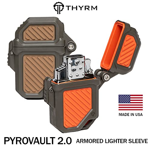 Pyrovault 2.0 Lighter Armor Compatible With Zippo Inserts, For Protection, Less Evaporation, And Retention, Made In The Usa (Woodland (Olive Drab + Coyote)) #TOP1