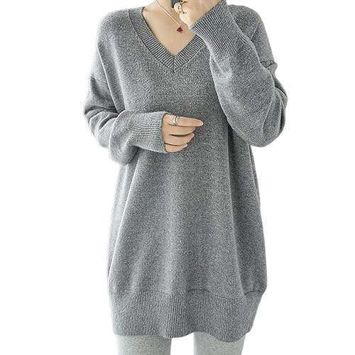 [TeMibery Lyric] セーター レディース ニット vネック 秋 冬 ニットセーター 長袖 ロングセーター 薄手 トップス ゆったり ロング 大きいサイズ チュニック キレイめ 秋冬 着痩せ おしゃれ オフィス 柔らかい 体型カバー 通勤のサムネイル