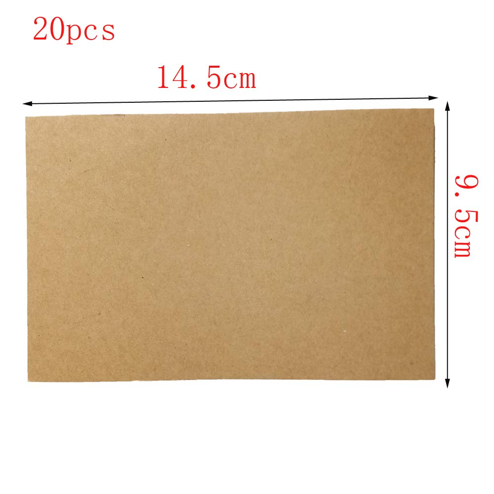 20Stk Tischkartenhalter Fotohalter Holz Kartenhalter Hochzeit Platzkartenhalter Visitenkartenhalter Memohalter Sitzkartenhalter Nameskartenhalter+20Stk Kraftpapier Karte für Hochzeit Party Deko