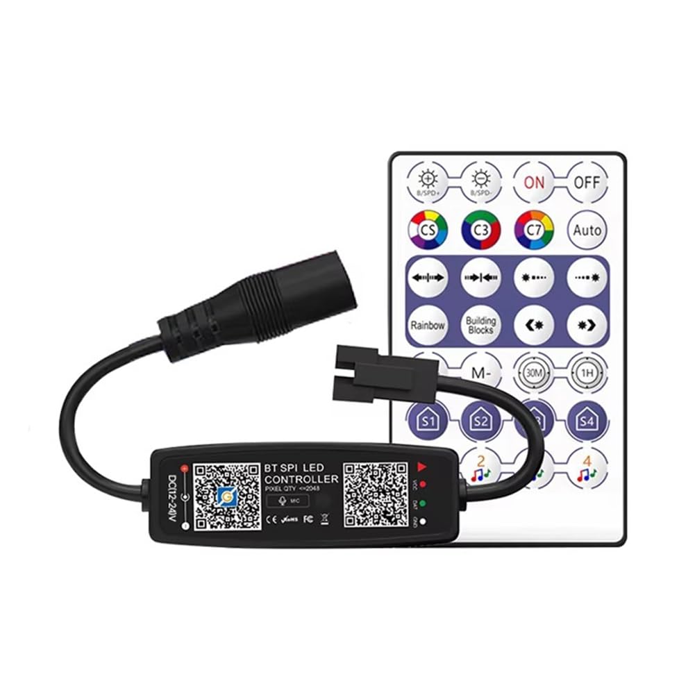 Littimoon WS2812B Controller Remote Control Bluetooth Music APP Control for Pixel LED Strip Light SK6812 WS2811 WS2812
