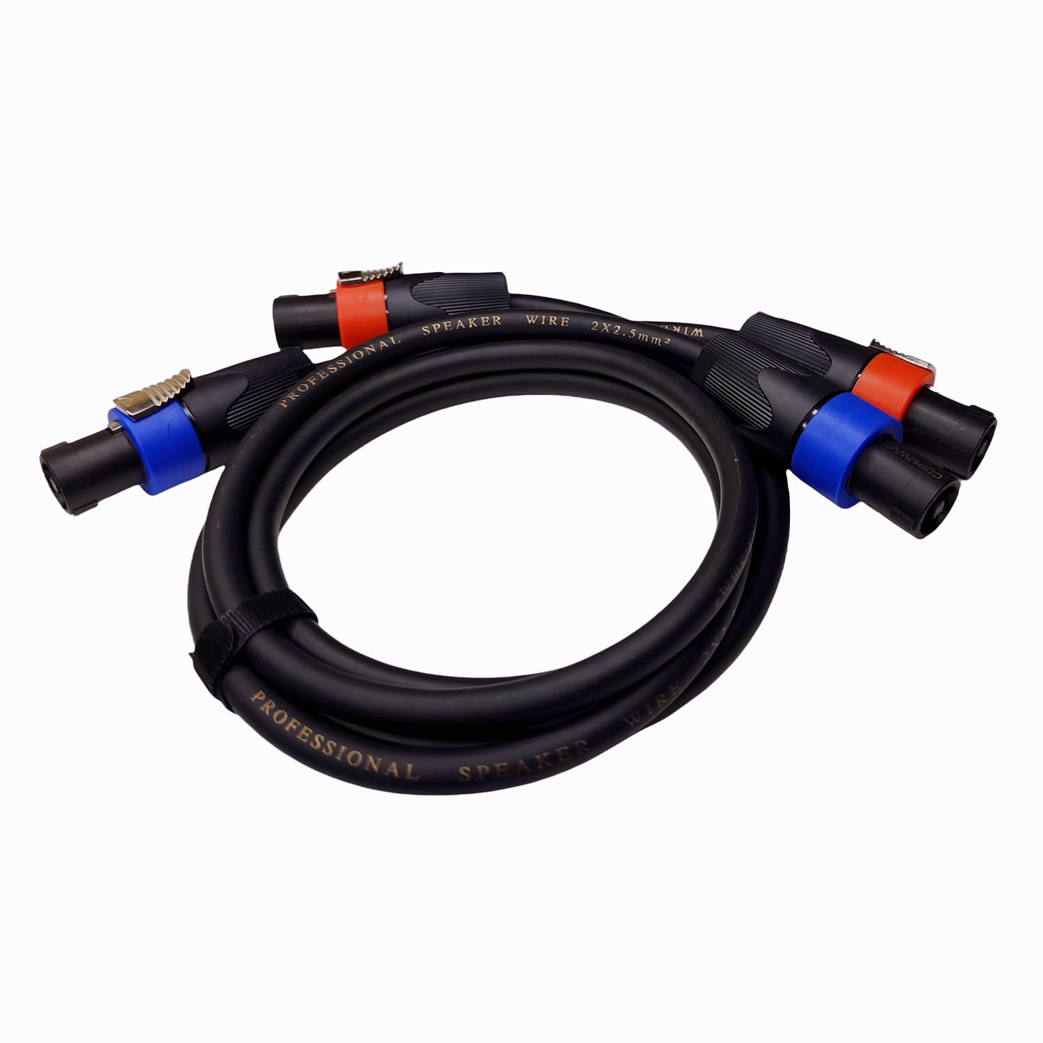 CDPMWVC Audio Cable - 2Pack Speakon to Speakon Cables, 3.3ft Professional 12 AWG Audio Cord DJ Speaker Cable Wire with Twist Lock