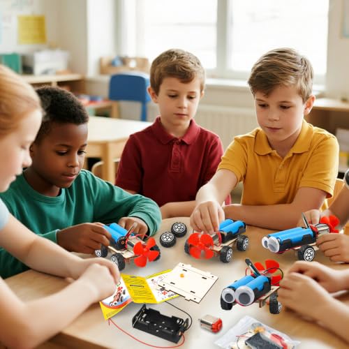 STEM Science Kits for Kids Age 8-12, 6 Set Wind-Powered Cars Building Kit - Image 5