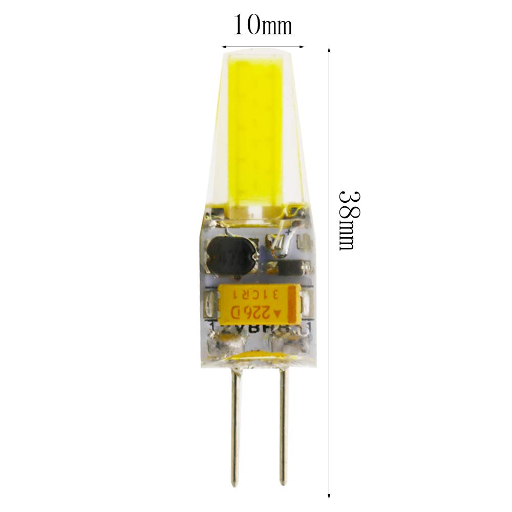 G4 LED 0705 Sapphire COB Lot De 6 Ampoules Halogènes Non Variables Blanc Froid 12 V AC/DC 6 000 K 1,5 W