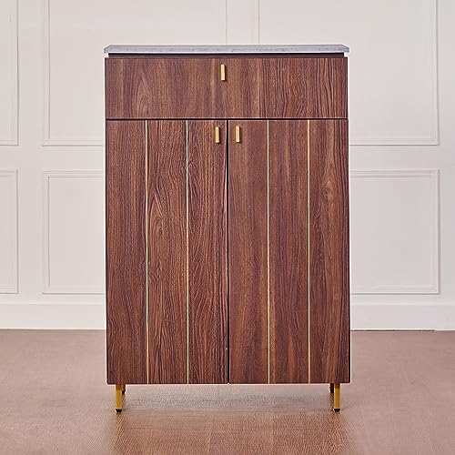 Image of Home Centre Roger 15 Pair Shoe Rack - Brown