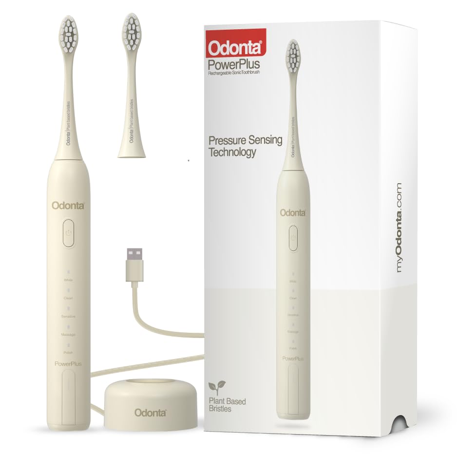 PowerPlus Sonic Electric Toothbrush 3+ Week Battery | Wireless Charging | 42,000 VPM | Pressure Sensing Technology | 5 Brushing Modes | 2 Brush Heads | Soft Plant-Based Bristles | Travel-image-25