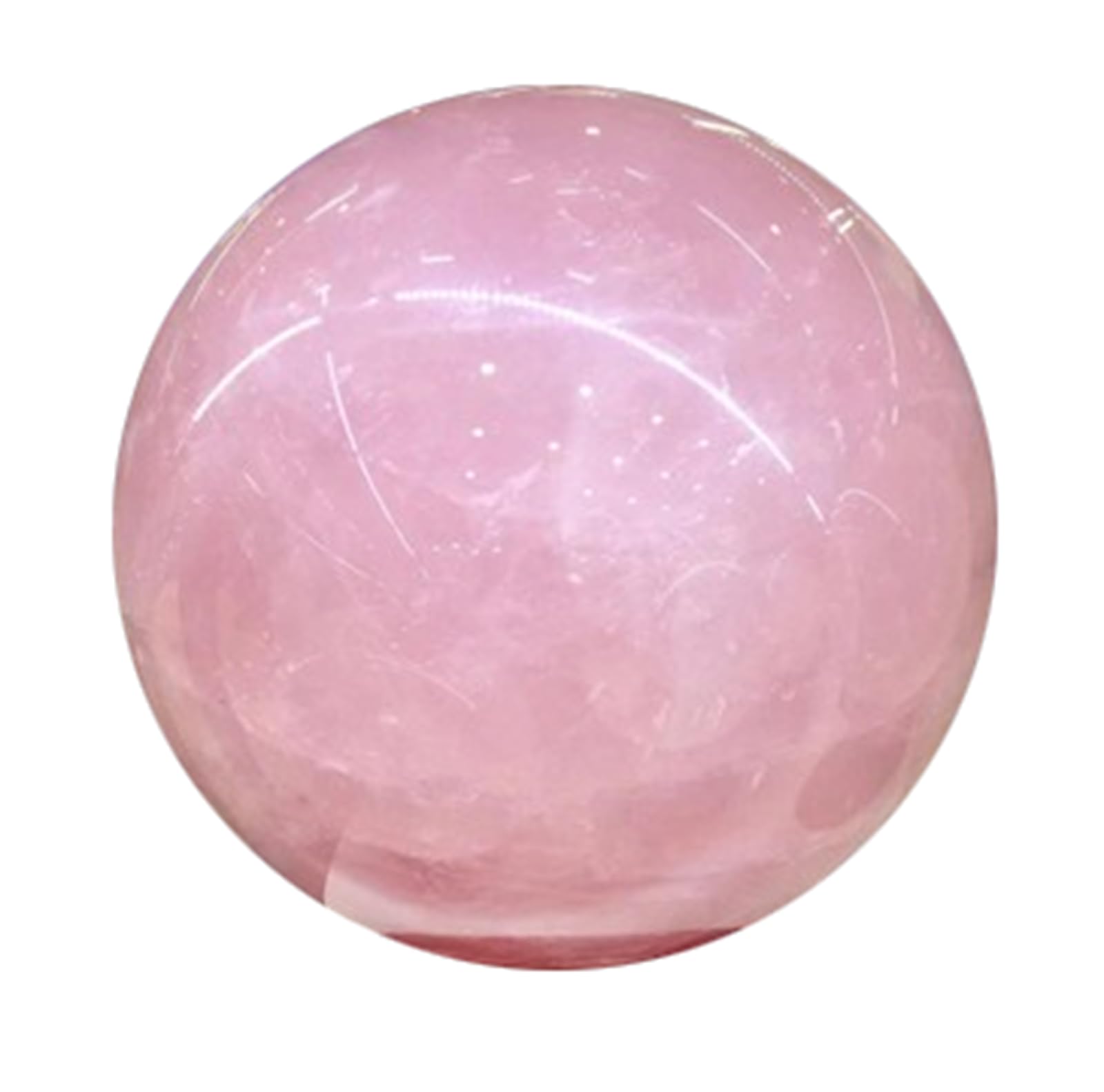 AUOQKQUT Home Office Ornaments Rose Quartz Crystal Ball Polished Raw Stone Gemstone Sphere Sculpture Figurine Feng Shui Aura Decorative,4cm