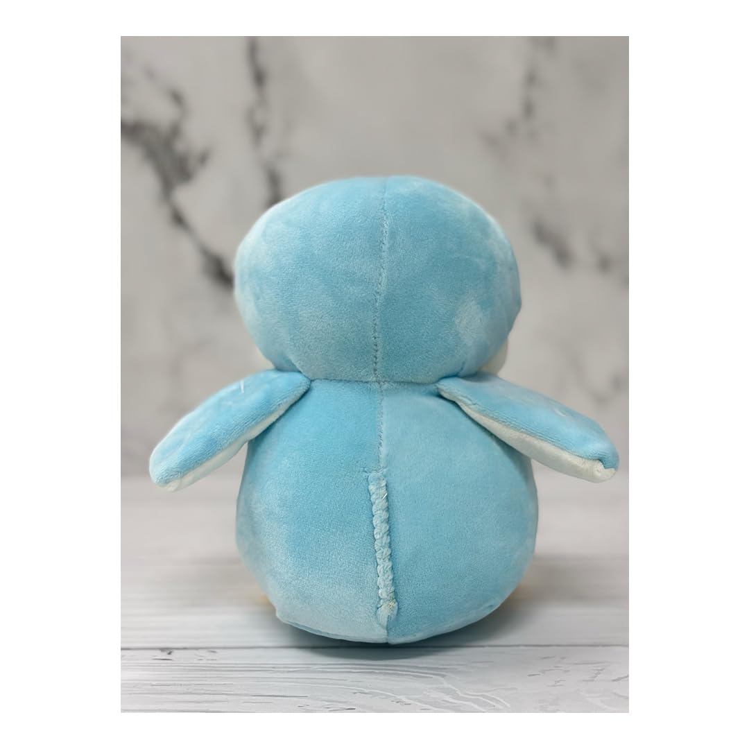 EITHEO Baby Stuffed Animal Plushie β 25 cm Huggable Soft Teddy Plush Toy for Kids, Girls & All Ages, Adorable Cuddly Stuffed Toy, Multicolor (Penguin Blue) 4