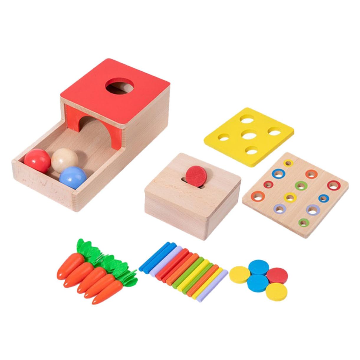 Juguete Montessori de Madera para Educativo de Coordinación Mano Desarrollo Habilidades Motoras Finas para Preescolar