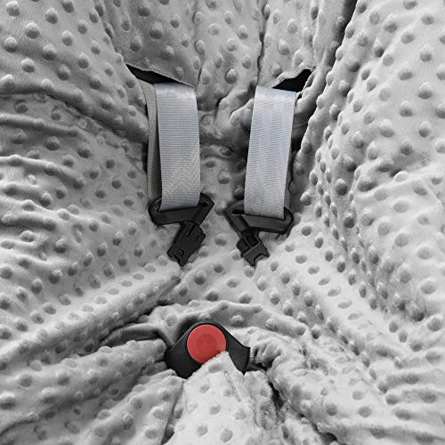 Navaris Baby Car Seat Blanket - Wrap for Babies with Holes for 3-Point Harness Straps - Universal Fit for Car Seat, Pushchair, Pram, Buggy - Wildlife - Image 6