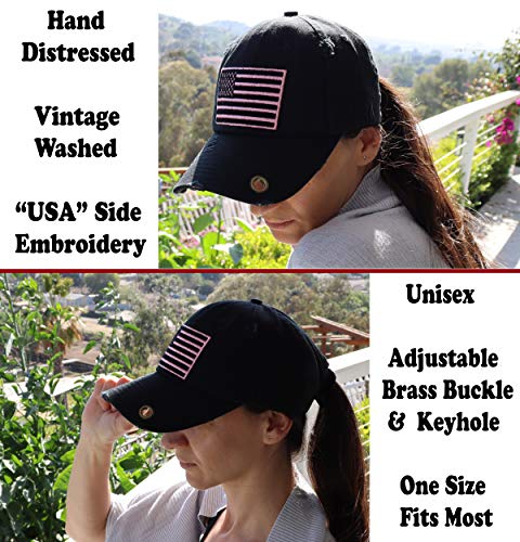 Image of Antourage American Flag Unisex Baseball Hat for Men and Women | USA Flag Mesh Snapback Flat Visor Cap + 2 Patriotic Patches