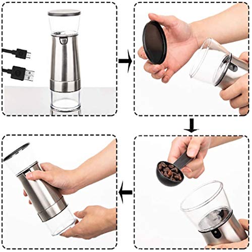 Hbao Molinillo de café eléctrico, la Hoja de Acero Inoxidable de Gran Alcance con Gran Capacidad de molienda y de Motor… - Imagen 6