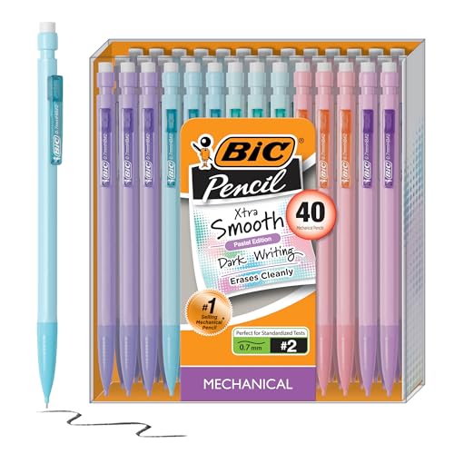 BIC Xtra Smooth Mechanical Pencil with Erasers, 0.7 mm Point, Ref...
