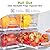 Brippo 4-Pack Refrigerator Drawer Organizer Bins, Clear Stackable Pull Out Fridge Organizers and Storage Container, with Strainer Layer for Fruits, Vegetables, Drinks, Snack and Food