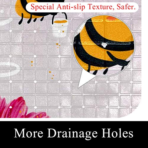 Tapis de douche avec trous de drainage et ventouses bébé 37cm - 3