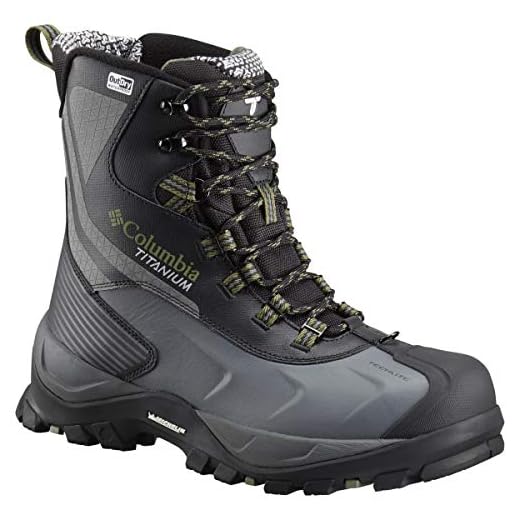Columbia Powderhouse Titanium Omni-Heat 3D Outdry Winter Boot - Men's Black/Mosstone, 10.0