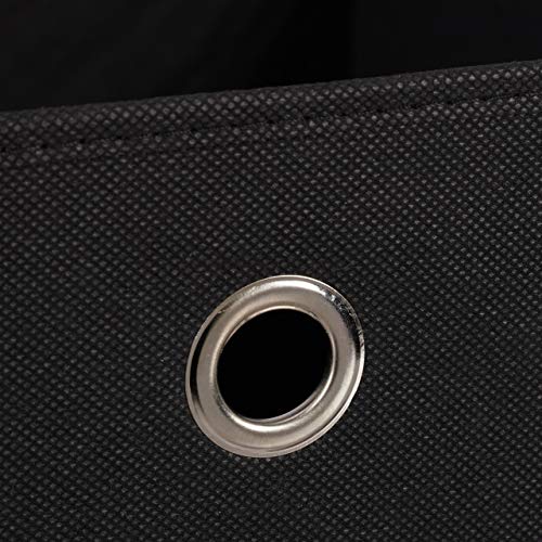 Relaxdays Aufbewahrungsbox 2er Set, quadratisch, Aufbewahrung für Regal, Stoffbox in Würfelform 30x30x30 cm, schwarz