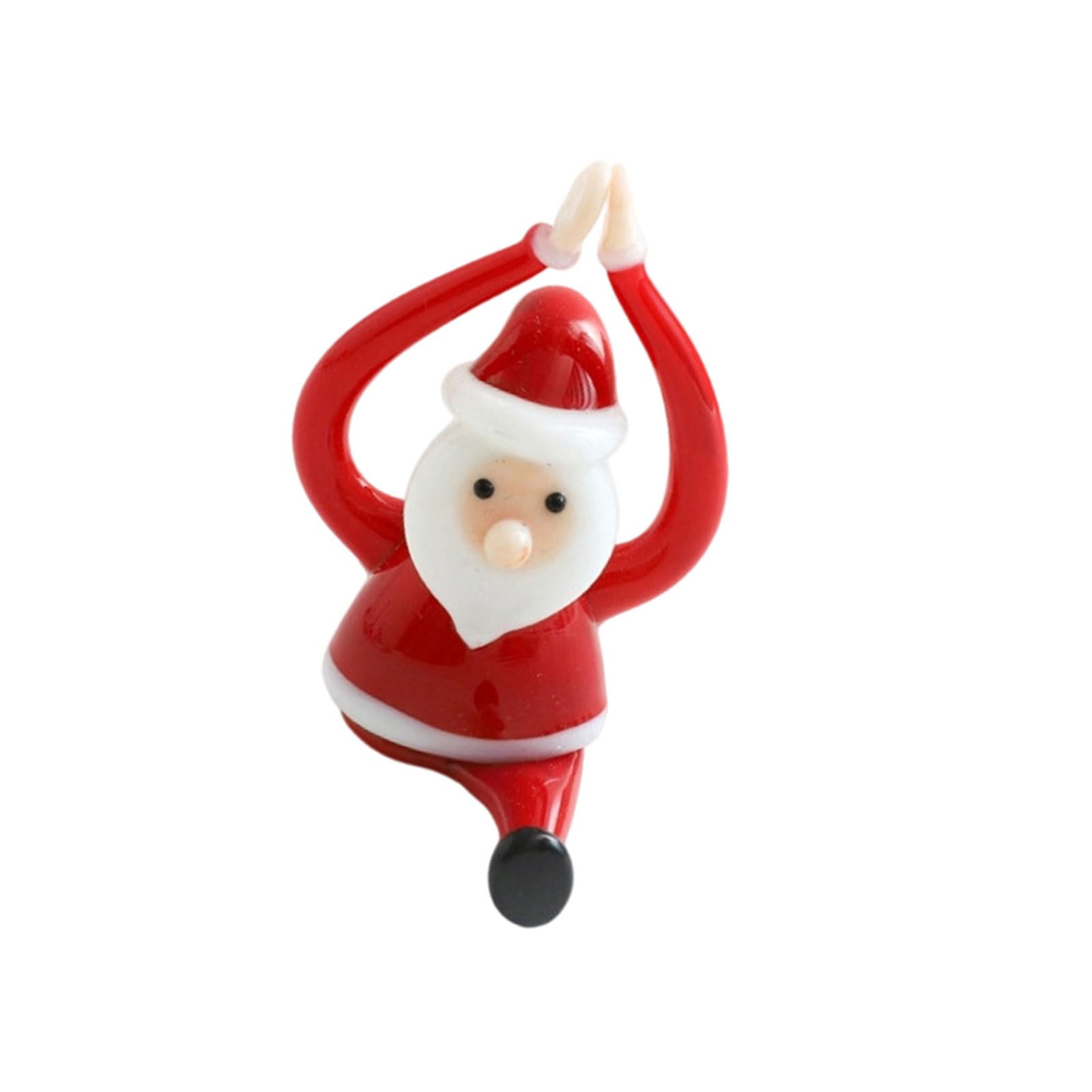 Coolhood F Santa Clauses Ornament Glass Yogas Santa Clauses Igurines Christmas Party Decorations Tabletop Decors Or Home Holiday Christmas Party Decorations