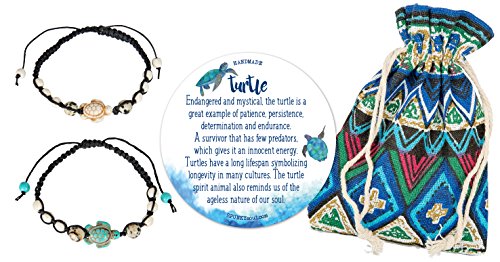 SPUNKYsoul Turtle Bracelet Set Best Friend Couples Distance (or Anklet) Collection4