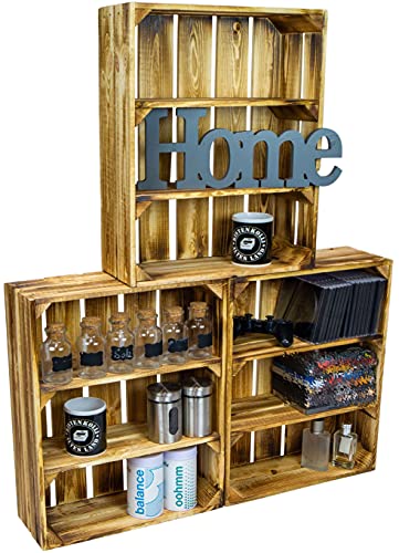 Kistenkolli Altes Land geflammte flache Obstkiste Wilma mit zwei...