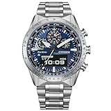 [Citizen] 腕時計 プロマスター アナデジ クロノグラフパイロットウオッチ 防水 SKY 青 銀 JV2000-51L メンズ シルバー