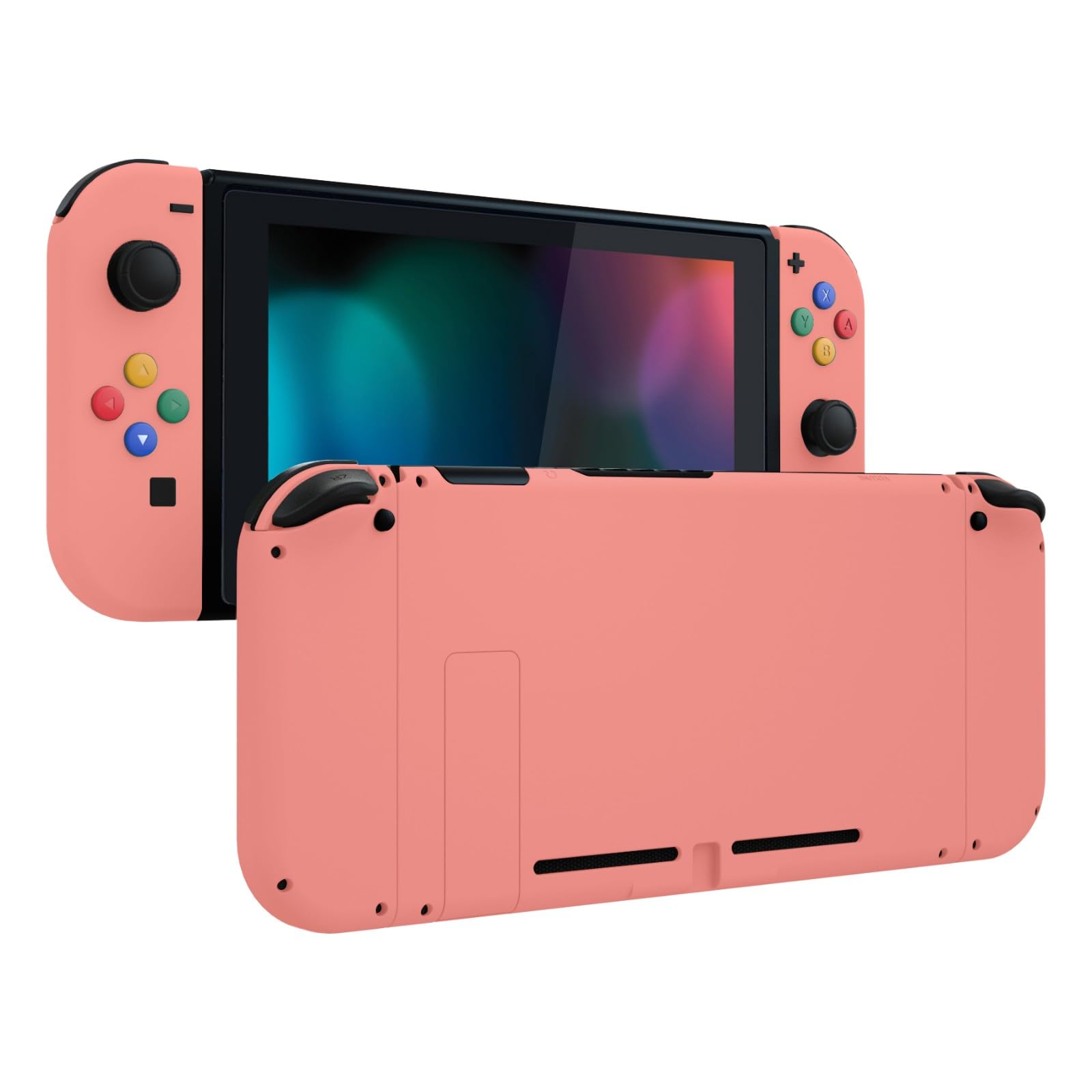 eXtremeRate Carcasa con Botones para Nintendo Switch - Funda Protectora de Reemplazo para Joycons y Consola, Shell de Bricolaje con Teclas para Nintendo Switch Accesorios (Negro) — view 14