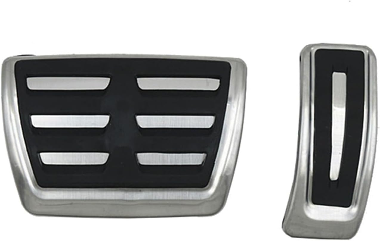 LHD No Drilling AT Accelerator Fuel Gas Brake Foot Footrest Dead Pedal Pad Kit Set 3pcs Compatible With A6 C8 Type 4K 2019 2020(2PCS)