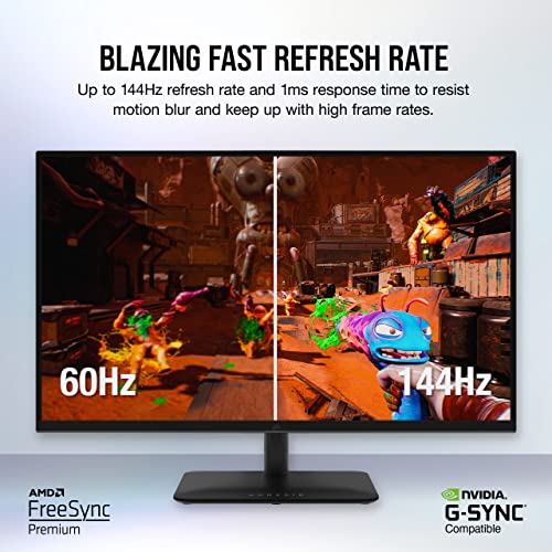 Image of Corsair XENEON 32UHD144-A Gaming Monitor - 32-Inch, IPS UHD (3840 x 2160), AMD FreeSync Premium Adaptive Sync, 144Hz Refresh Rate, 1ms, DisplayHDR600, HDMI 2.1, DisplayPort 1.4, USB-C 3.1 - Black
