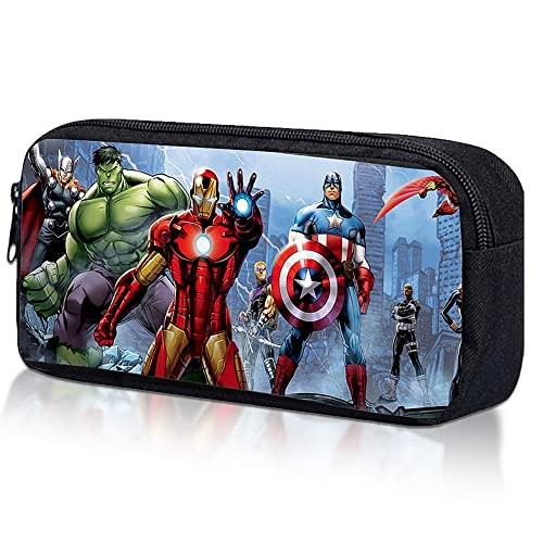 ADLISC Federmäppchen Kinder,Tragbare Schreibwarenbeutel,Große Kapazität Mäppchen,Schüleretui Federtasche,Tedertasche Junge,Federpenal für Schule Teenager Student, Rot Blau Grün Cover