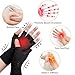 Arthritis Copper Compression Gloves Relieve Pain from Rheumatoid and Carpal Tunnel Gloves for Typing Wrist Supports Hand Left and Right,Copper Fit Gloves for Women Men Black Half Finger (1 Pair)Medium
