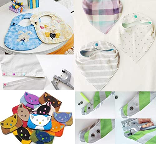 Lemonfilter 400 Sets Snap Fasteners Kit , Snap Pliers+20 Colors T5 Plastic Snap Buttons, Fasteners Poppers Press Diy Studs Tools With 2 Storage Boxes, Snap Set For Sewing,Clothing And Crafting #TOP7