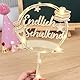 Tortendeko Einschulung mit Lichterkette, Endlich Schulkind Cake Topper Holz, Kuchendeko Schulanfang für Schulkind 2025 Mädchen Junge, Einschulung Deko