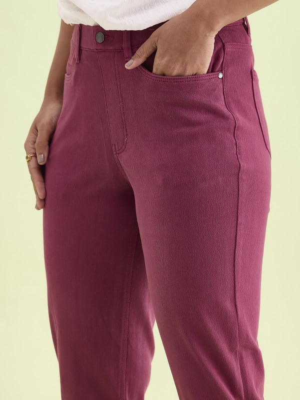Image of GO COLORS Soft Cotton Blend Printed Jeggings Ankle Length for Women| Breathable, Mid Rise