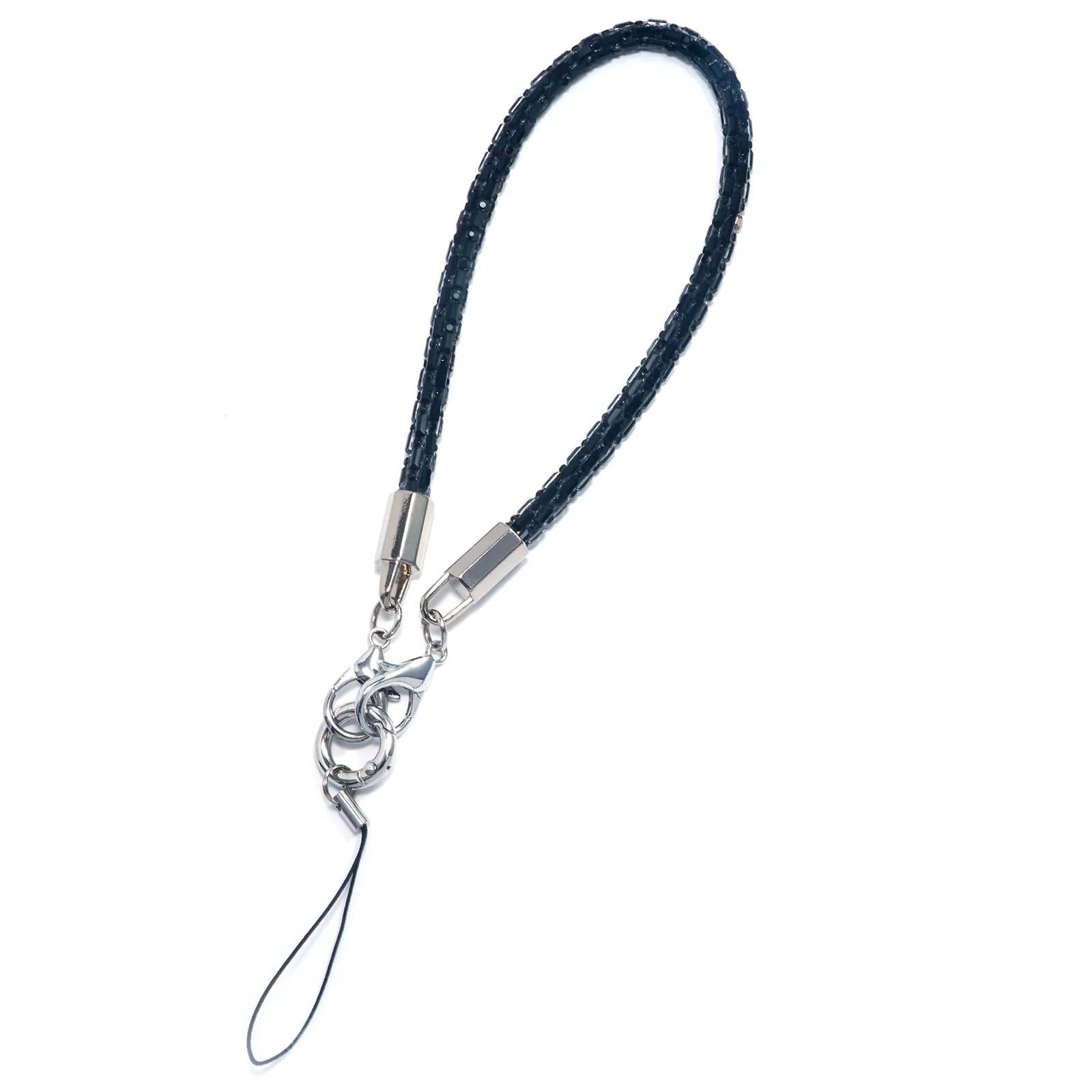 KEKZOE Crystal Wrist Strap for Mobile Phone Case, Short Lanyard with Keychain Ring, Anti-Lost Holder Strap for Keys, ID Card, Wallet, Women & Girls, Trendy Phone Charm-image-42