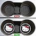 2PCS Cute Kitty Cup Holder Coasters, Black Silicone Anti-Slip Car Coasters,Cup Pads for Home Office,Universal 2.75 Inch