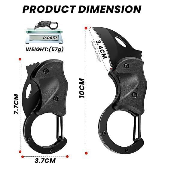 Image of Keychain with Cutter & Safety Strap - Emergency Self Defense Tool for Men | Glass Breaker, Seatbelt Cutter & Tactical Keychain | Everyday Carry Gift Idea for Safety & Travel