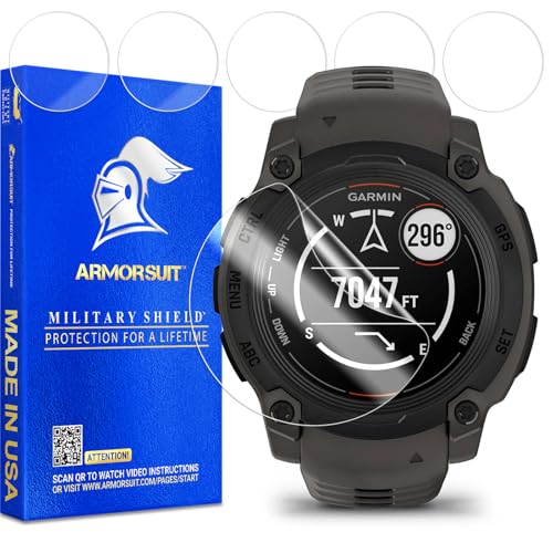Image of ArmorSuit 6 Pack for Garmin Instinct E 40mm Screen Protector MilitaryShield HD Clear TPU Film - Made in USA
