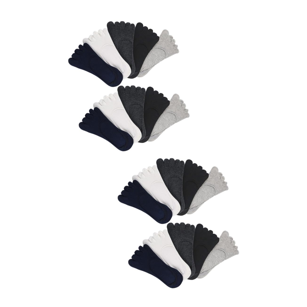 FOMIYES 10paare Unsichtbare Baumwollsocken Für Atmungsaktive Fünf-zehen-socken Mischfarben Für Alltag Und Sneaker Für Schule Und
