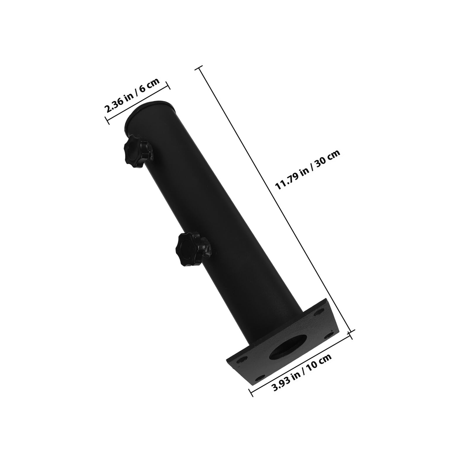 MAGICLULU Base Portaombrellone da Esterno in Ferro Spesso 10x10x30 Cm con Viti, Supporto Regolabile per Ombrelloni da Giardino e Spiaggia, Resistente alle Intemperie, Adatto per Terrazza