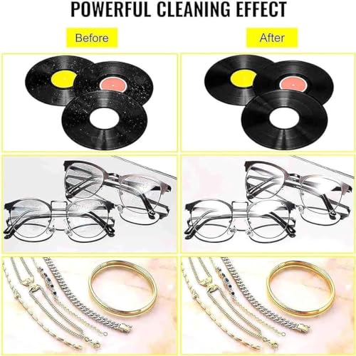 Pulitore ad ultrasuoni per dischi in vinile, con timer e rotazione automatica, pulisce in modo sicuro i dischi senza danni
