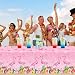 CMUSKO Flamingo Party Decorations - 4Pcs Hawaiian Plastic Tablecloths Aloha Tropical Table Cover 51 x 87 Inch for Summer Flamingo Party Supplies